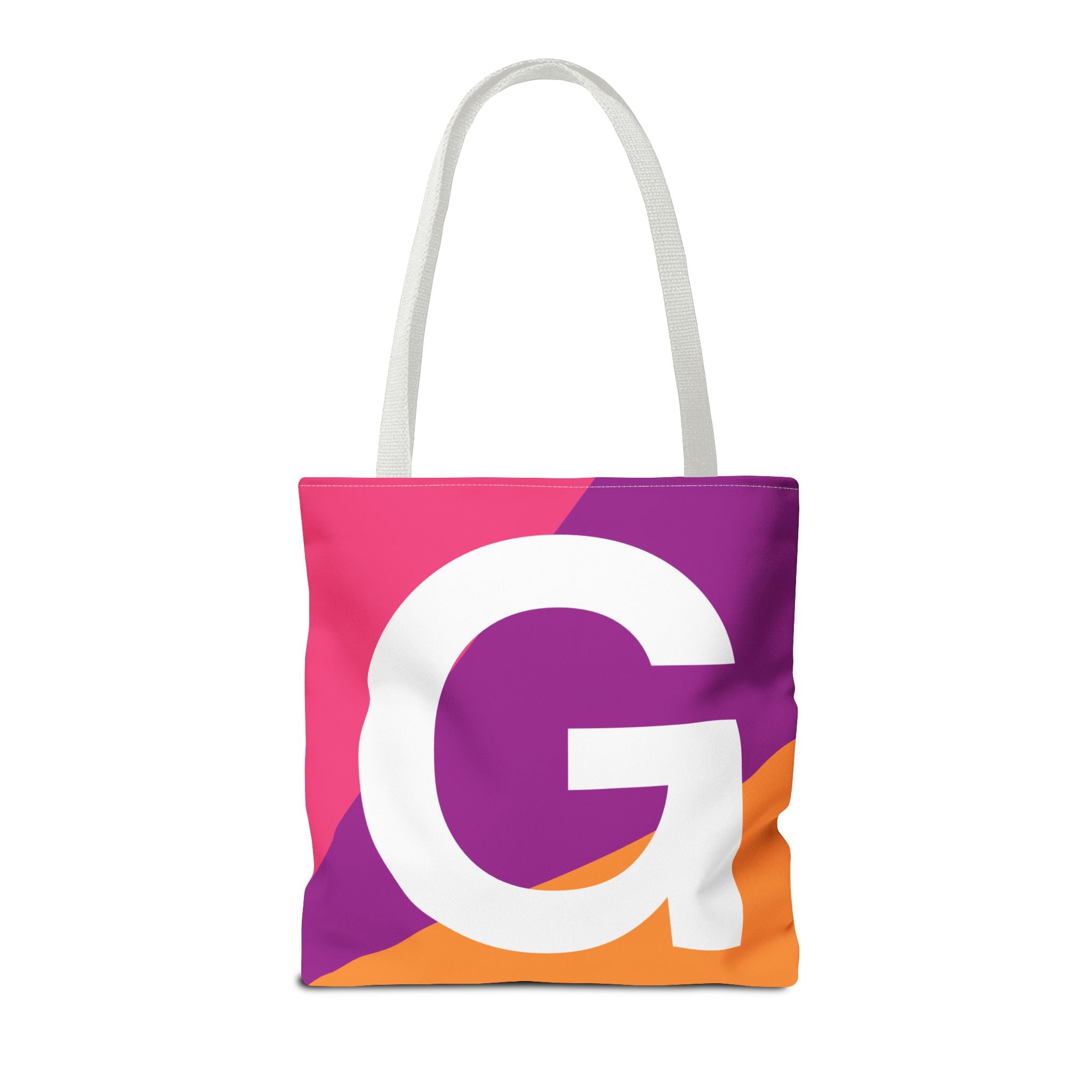 Monogram 'G' Colorblock Tote Bag — Personalized Initial G Shoulder Tote