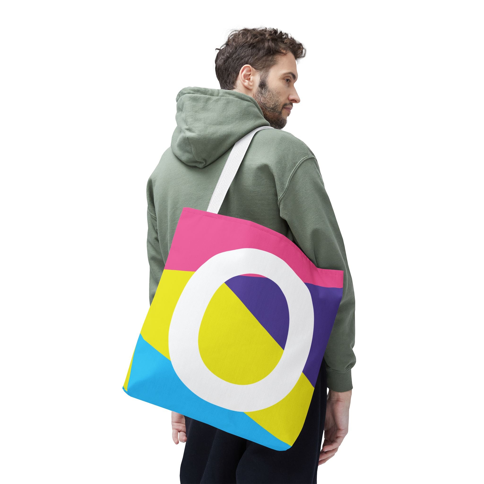 Monogram 'O' Colorblock Tote Bag — Personalized Initial O Shoulder Tote