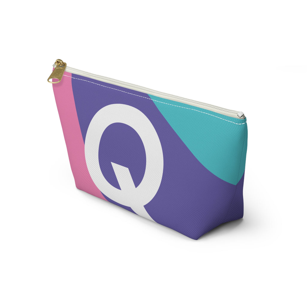 Colorblock Accessory Pouch — Monogram Q T-Bottom Cosmetic Bag