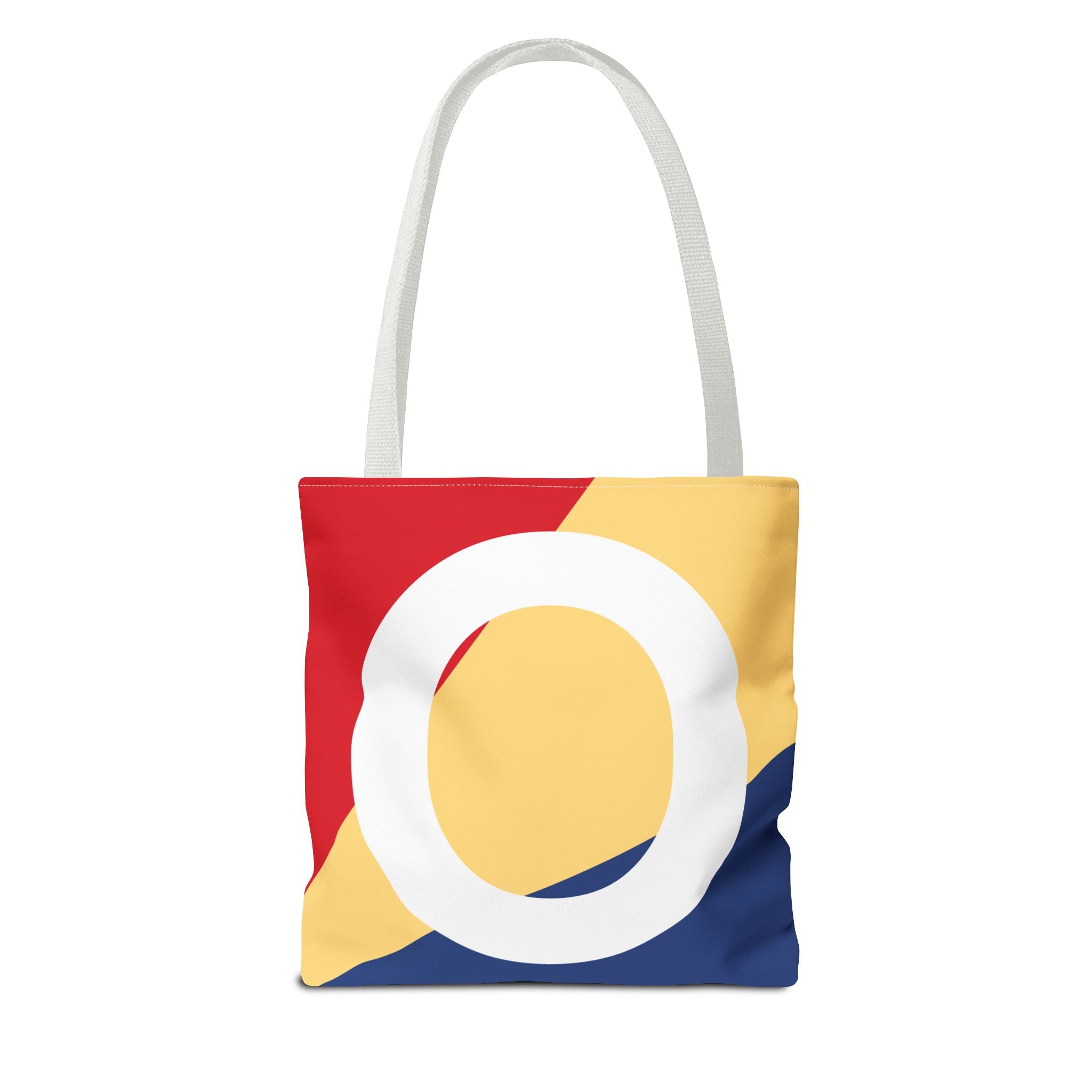 Monogram 'O' Colorblock Tote Bag — Personalized Initial O Shoulder Tote