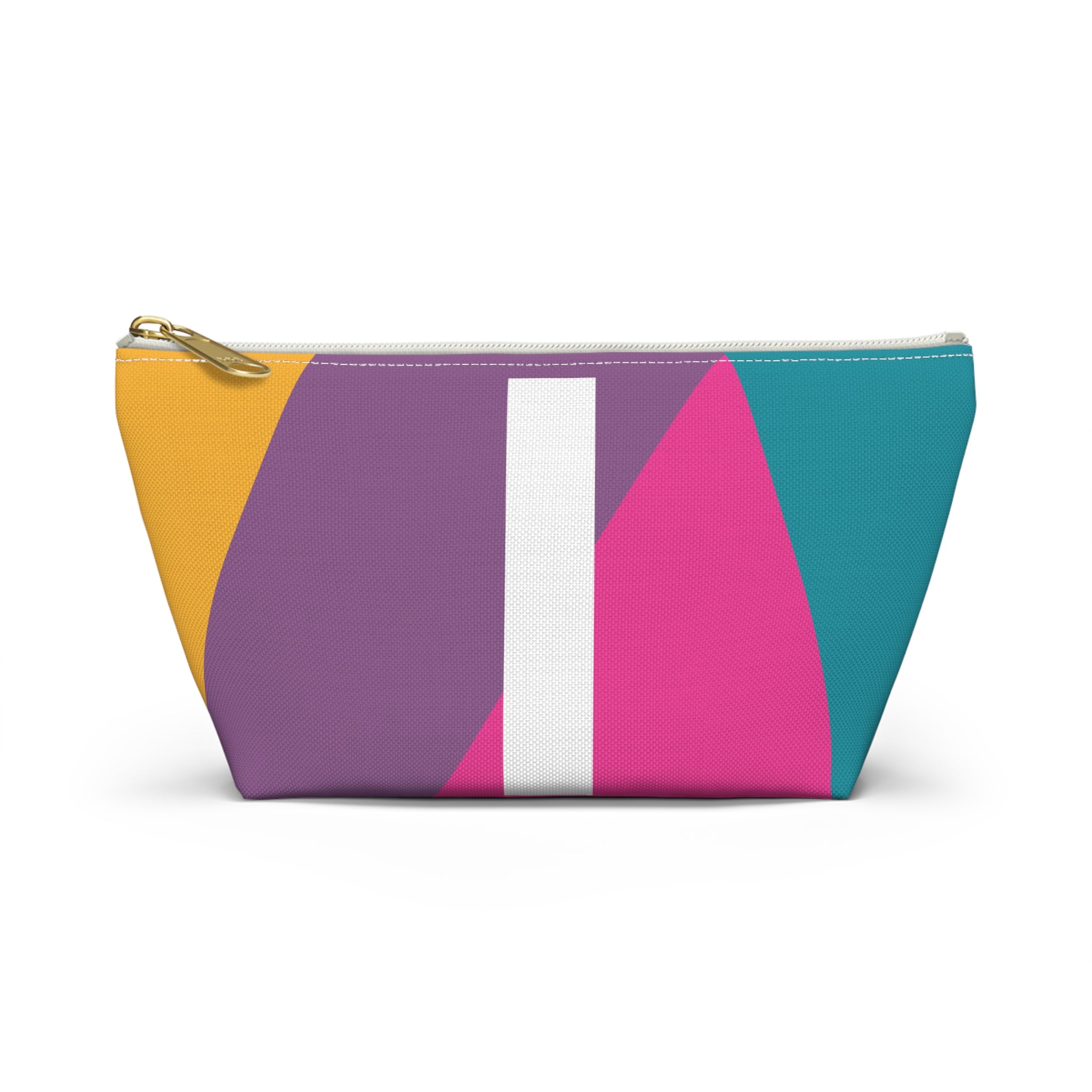 Initials Colorblock Accessory Pouch — Monogram I T-Bottom Cosmetic Bag