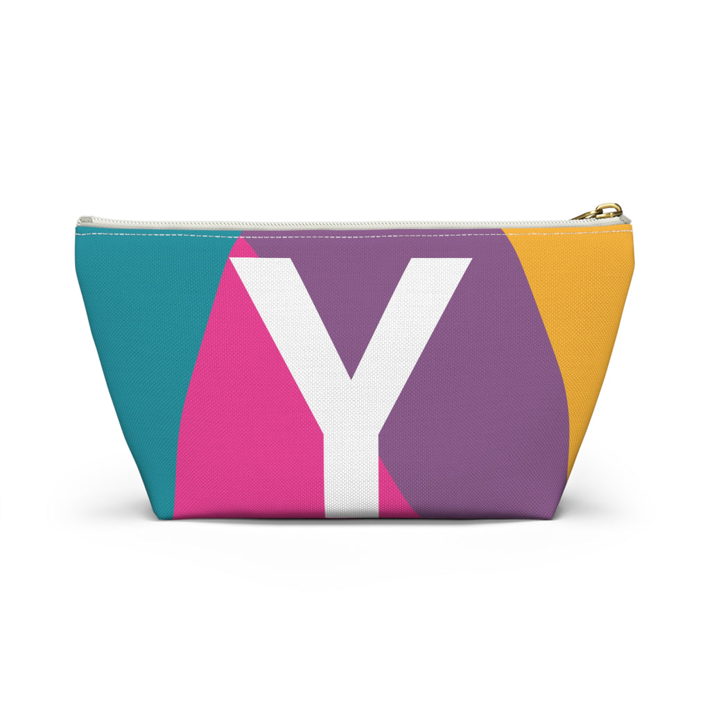 Colorblock Accessory Pouch — Monogram Y T-Bottom Cosmetic Bag