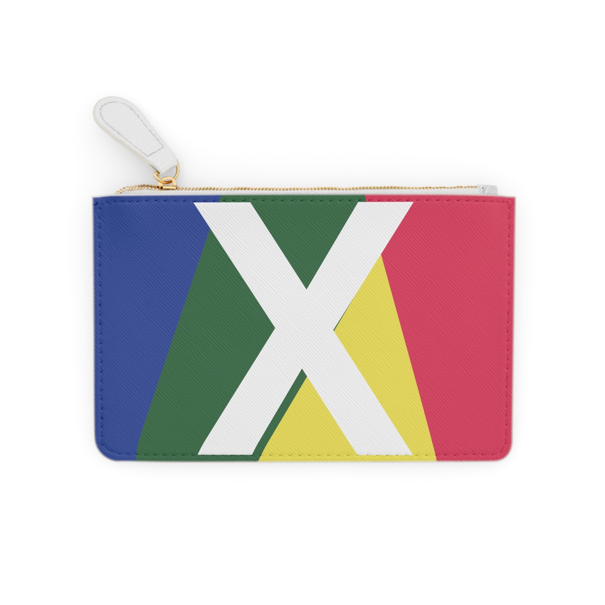 Initial X Mini Clutch — Colorblock Monogram Wristlet Wallet