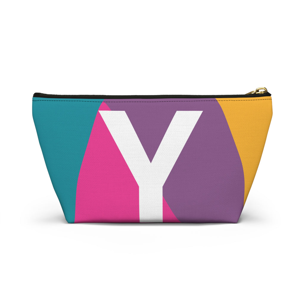 Colorblock Accessory Pouch — Monogram Y T-Bottom Cosmetic Bag
