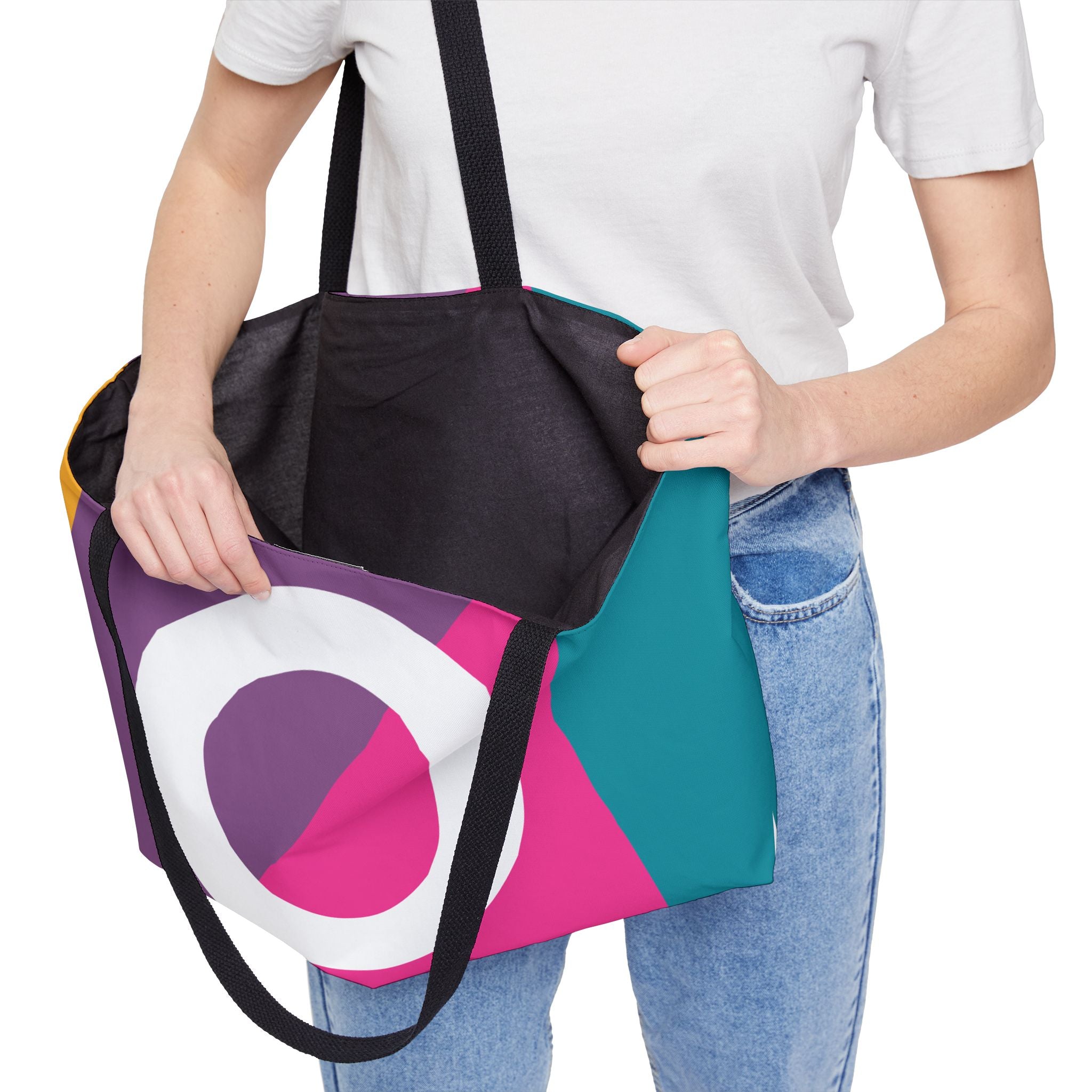 Personalized 'O' Colorblock Tote Bag — Monogram Weekender Tote