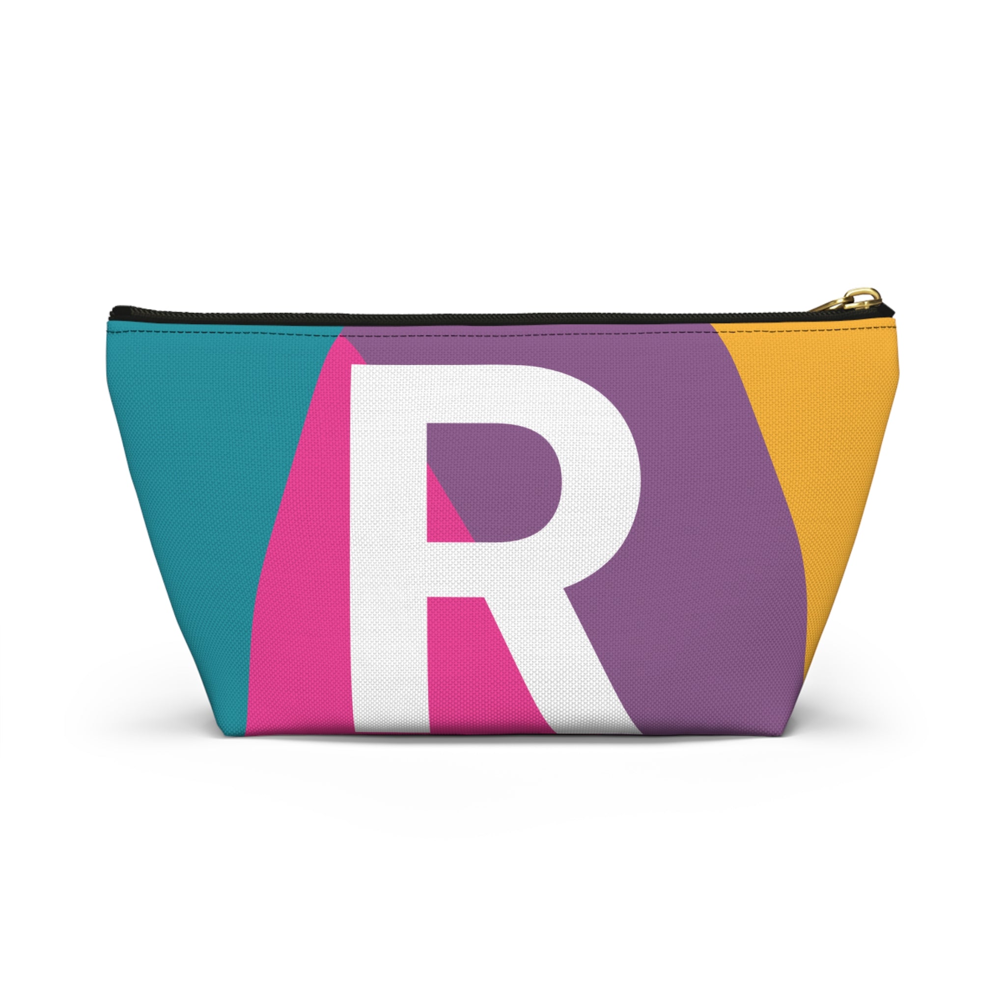 Colorblock Accessory Pouch — Monogram R T-Bottom Cosmetic Bag