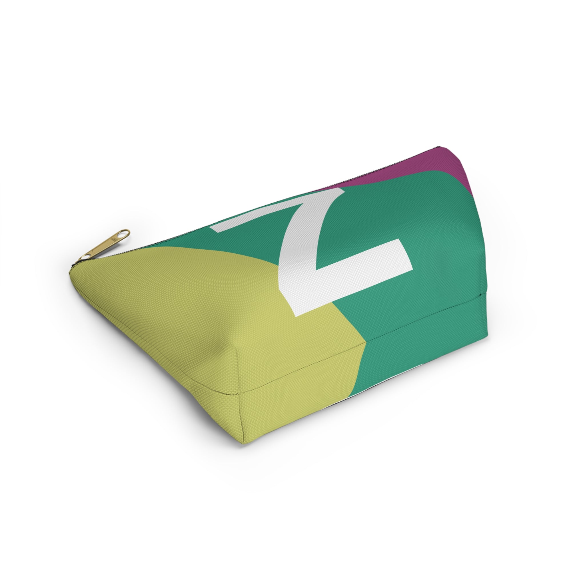 Initials Colorblock Accessory Pouch — Monogram Z T-Bottom Cosmetic Bag