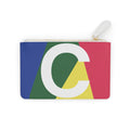 Initial C Mini Clutch — Colorblock Monogram Wristlet Wallet