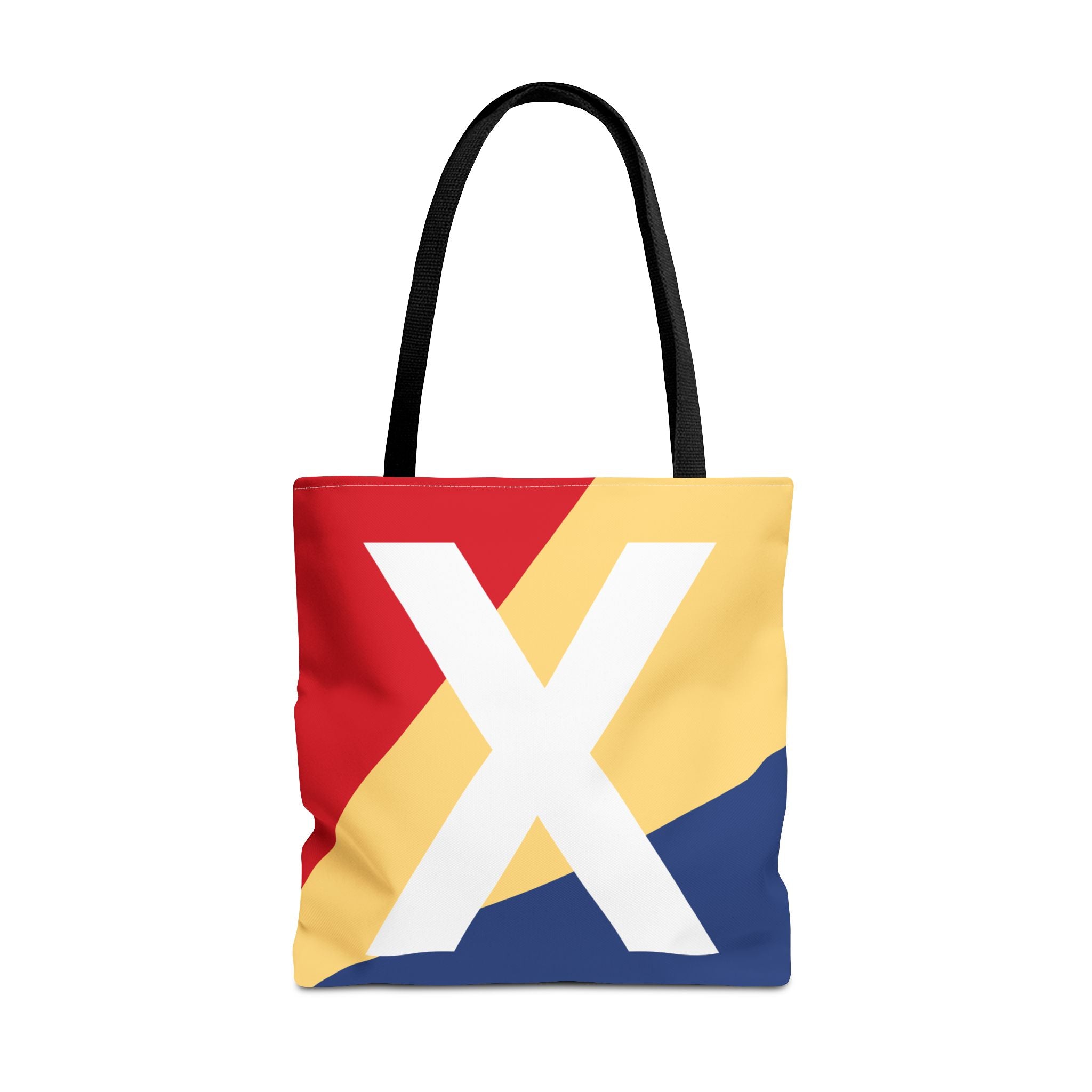 Monogram 'X' Colorblock Tote Bag — Personalized Initial X Shoulder Tote