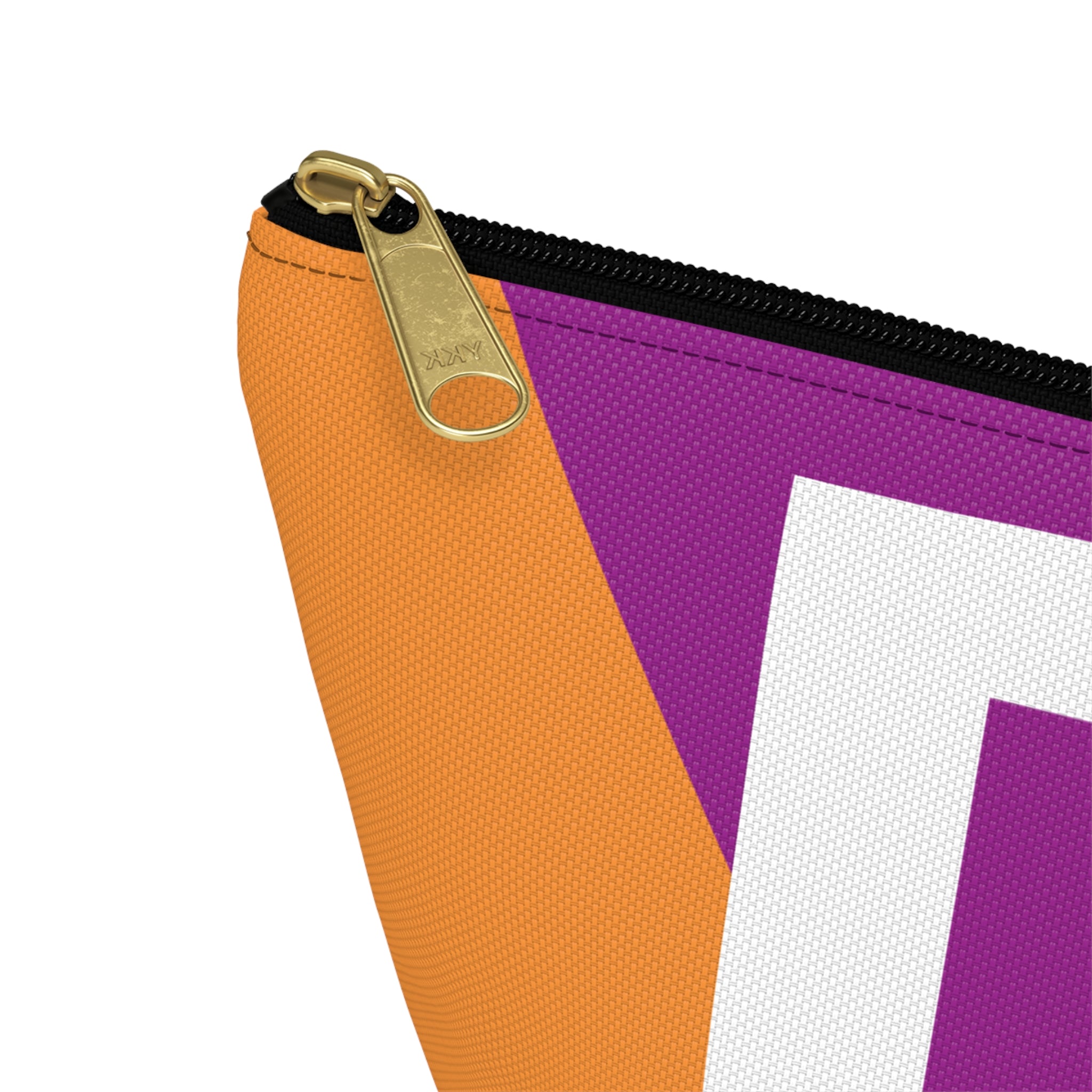 Initials Colorblock Accessory Pouch — Monogram D T-Bottom Cosmetic Bag