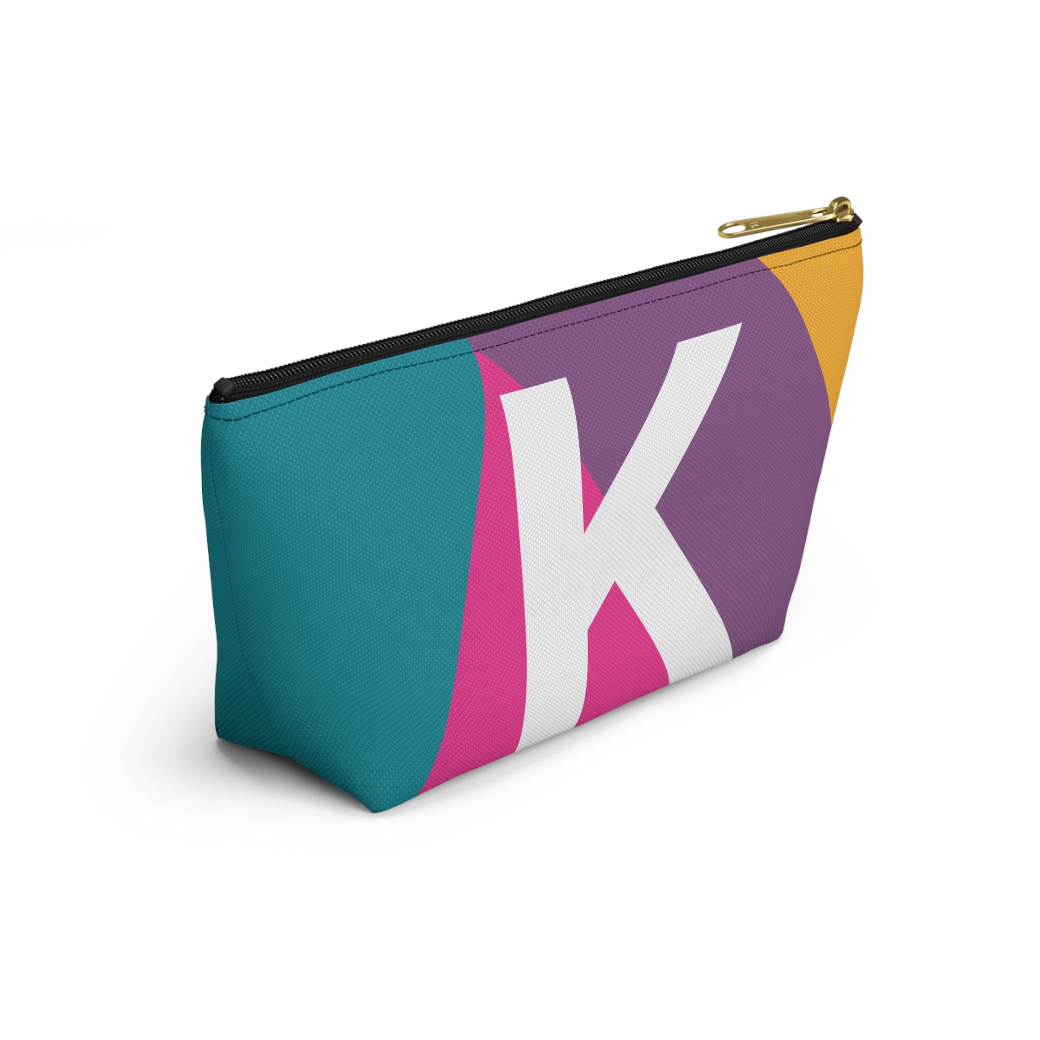 Colorblock Accessory Pouch — Monogram K T-Bottom Cosmetic Bag