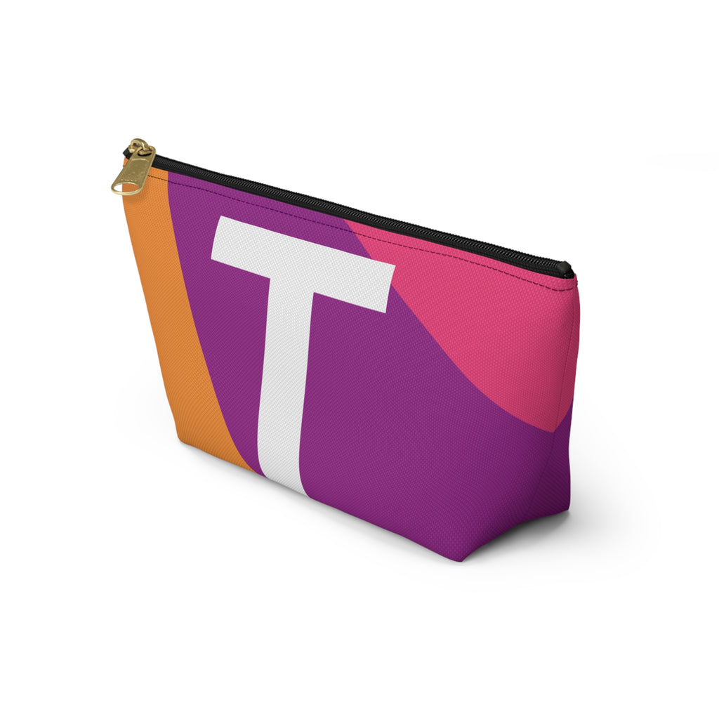 Colorblock Accessory Pouch — Monogram T T-Bottom Cosmetic Bag