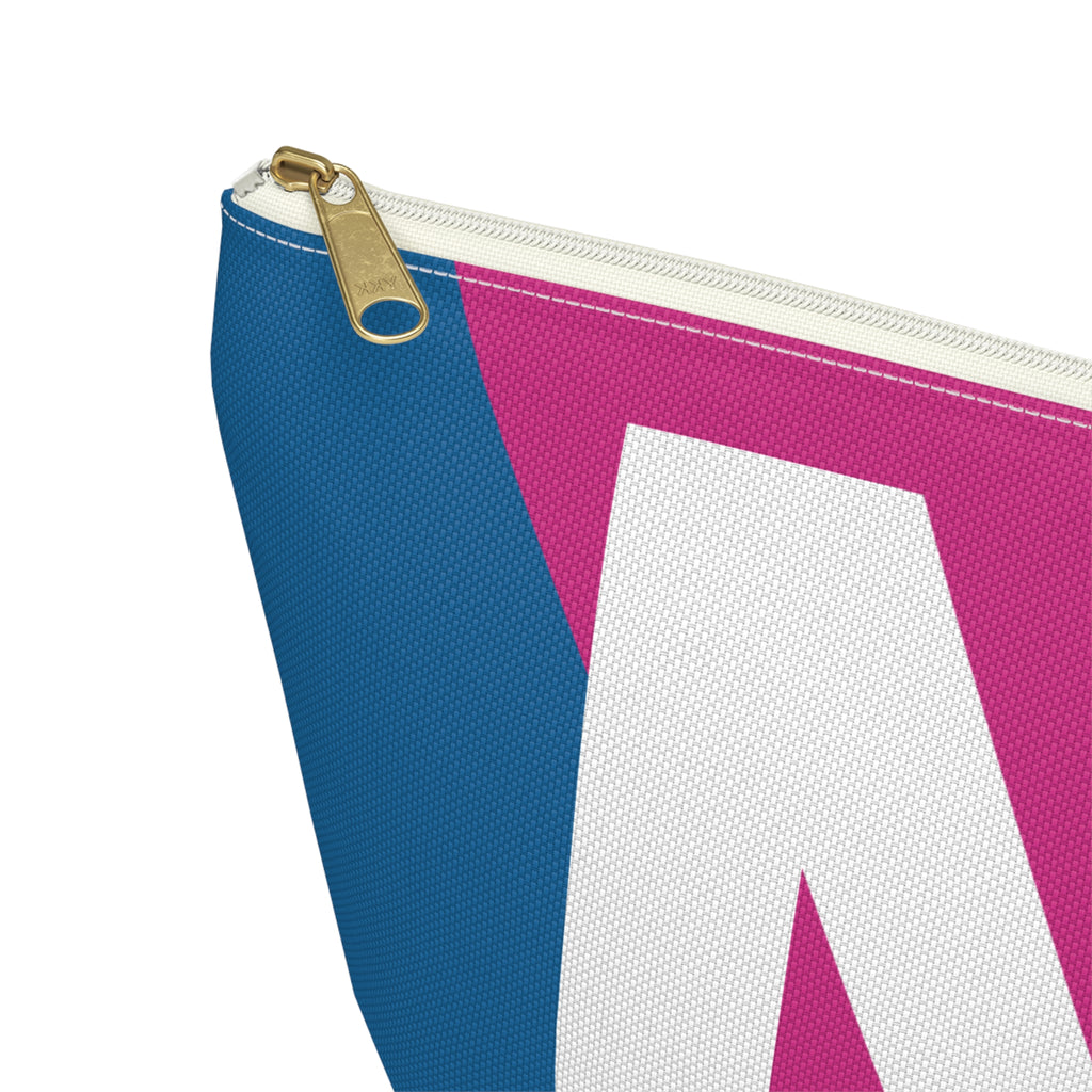 Initials Colorblock Accessory Pouch — Monogram M T-Bottom Cosmetic Bag