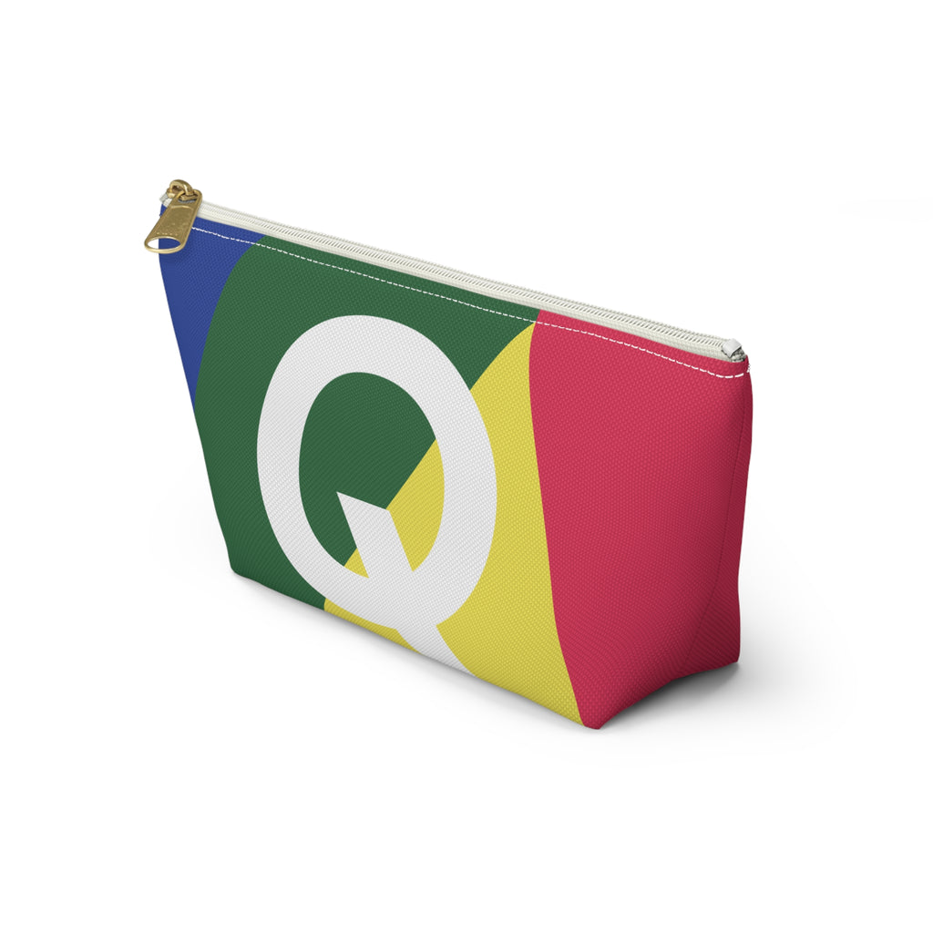 Colorblock Accessory Pouch — Monogram Q T-Bottom Cosmetic Bag