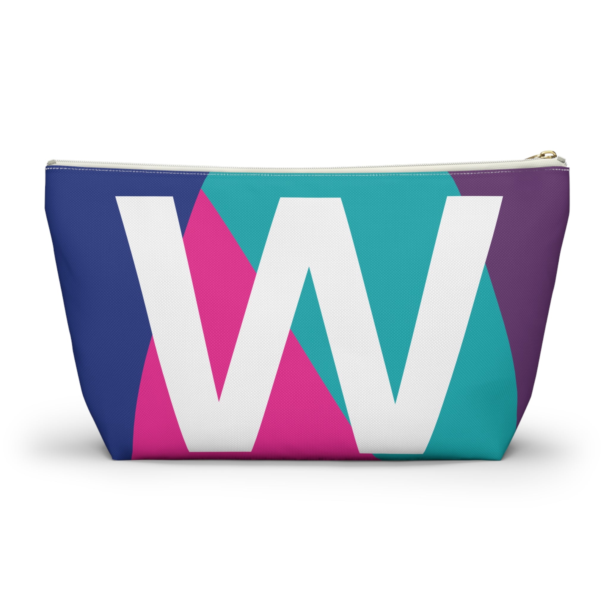 Colorblock Accessory Pouch — Monogram W T-Bottom Cosmetic Bag