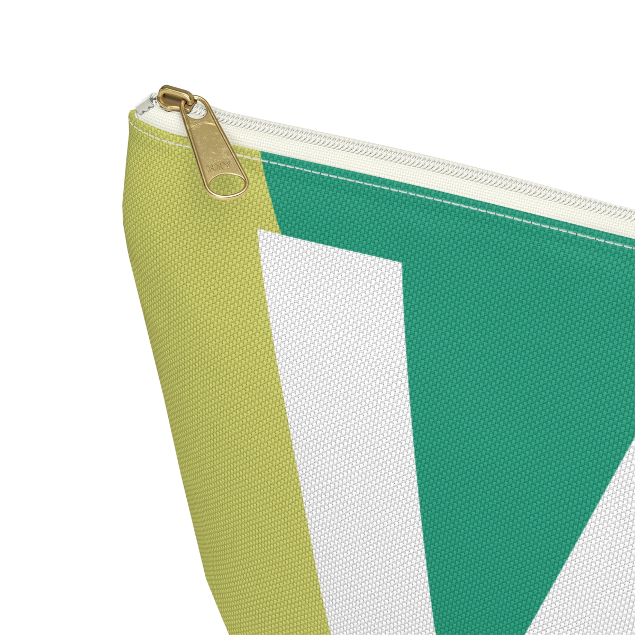 Initials Colorblock Accessory Pouch — Monogram W T-Bottom Cosmetic Bag
