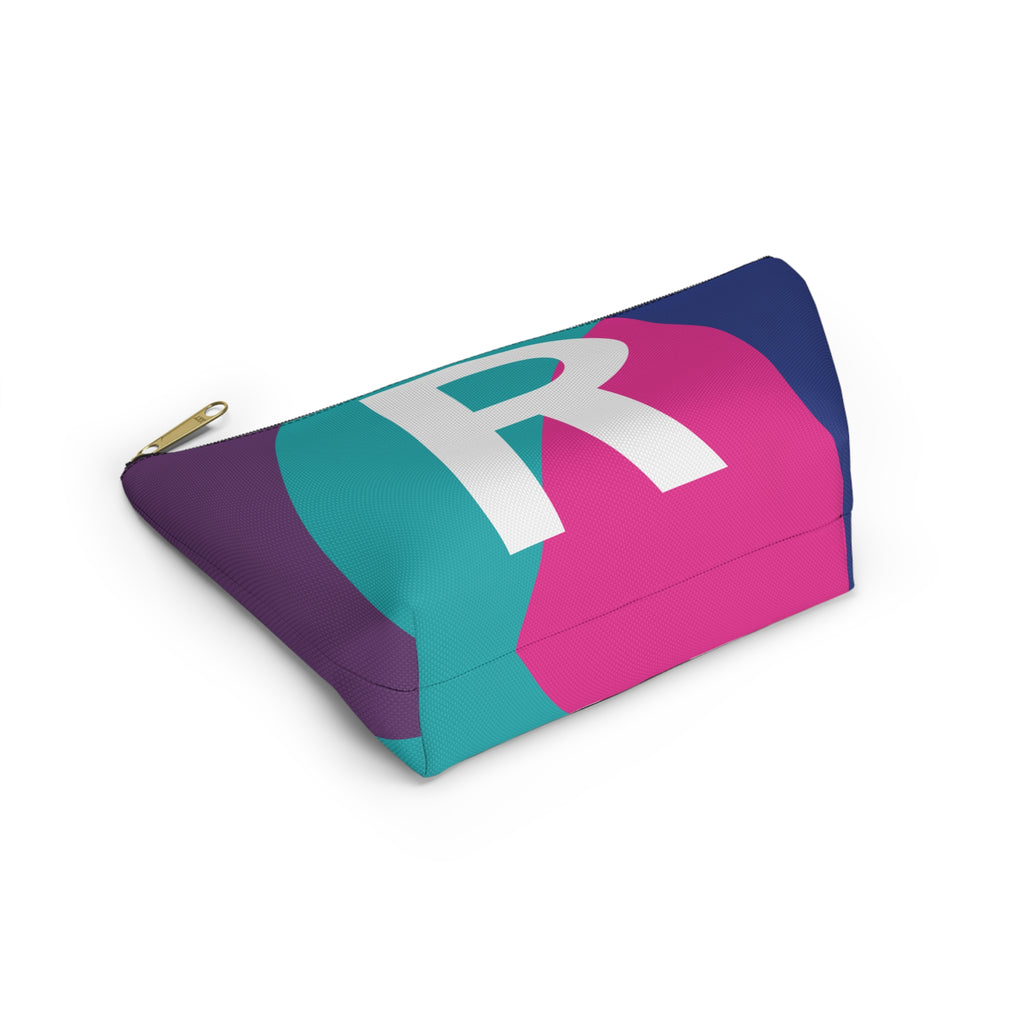 Colorblock Accessory Pouch — Monogram R T-Bottom Cosmetic Bag