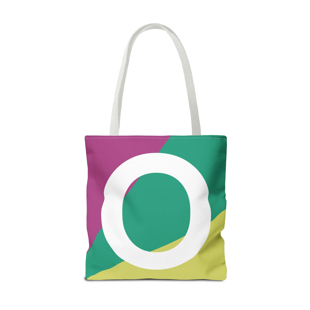 Monogram 'O' Colorblock Tote Bag — Personalized Initial O Shoulder Tote