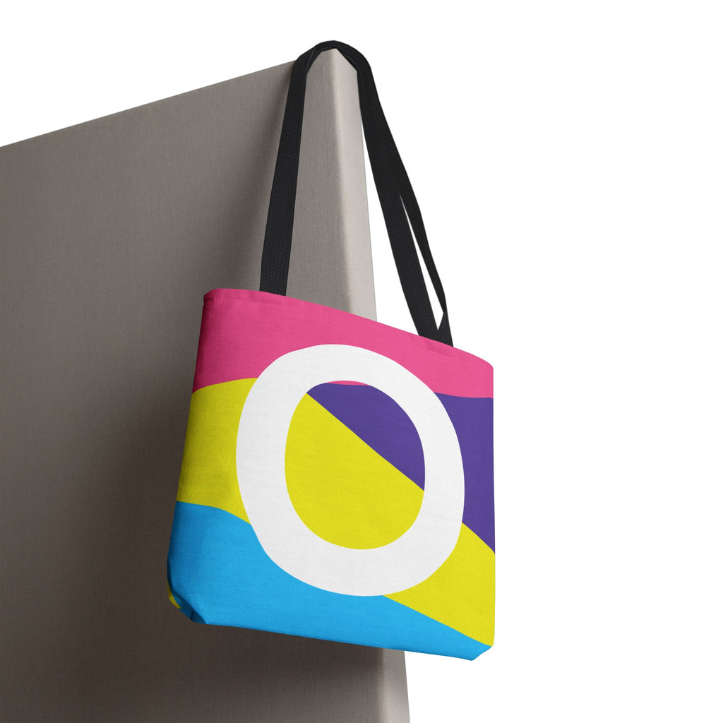 Monogram 'O' Colorblock Tote Bag — Personalized Initial O Shoulder Tote