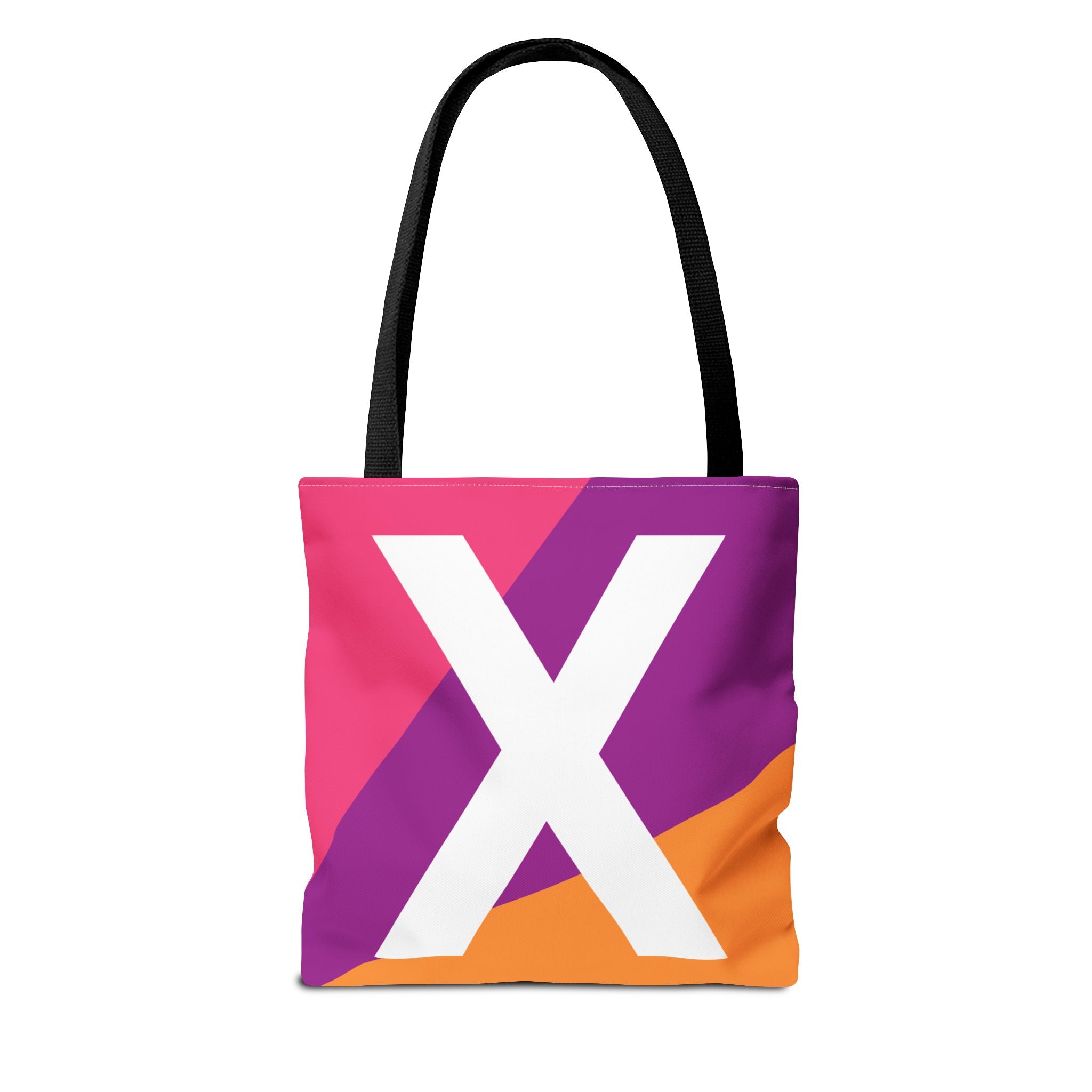 Monogram 'X' Colorblock Tote Bag — Personalized Initial X Shoulder Tote