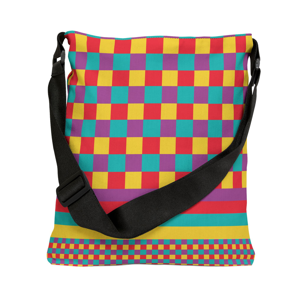Colorblock Geometric Tote Bag