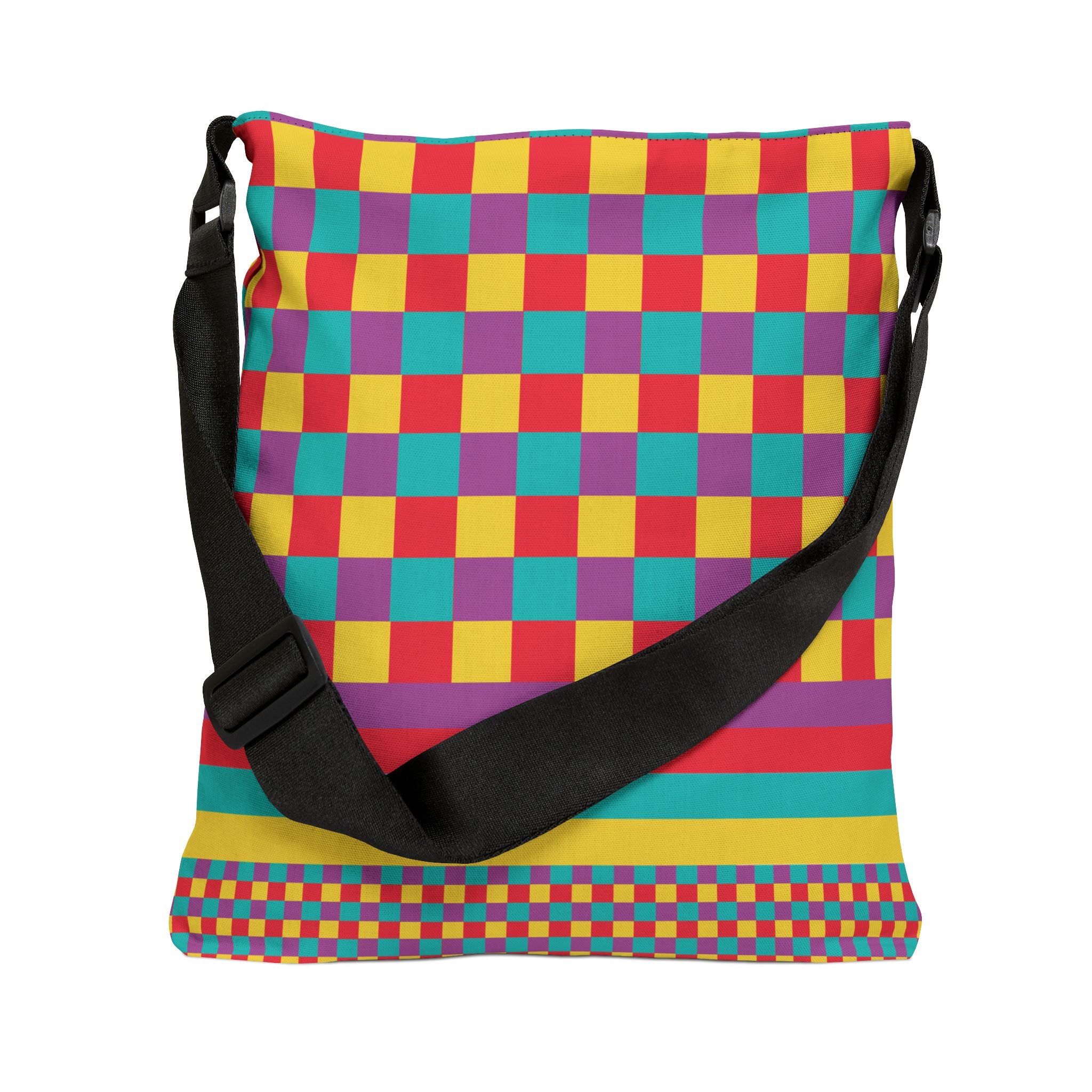 Colorblock Geometric Tote Bag