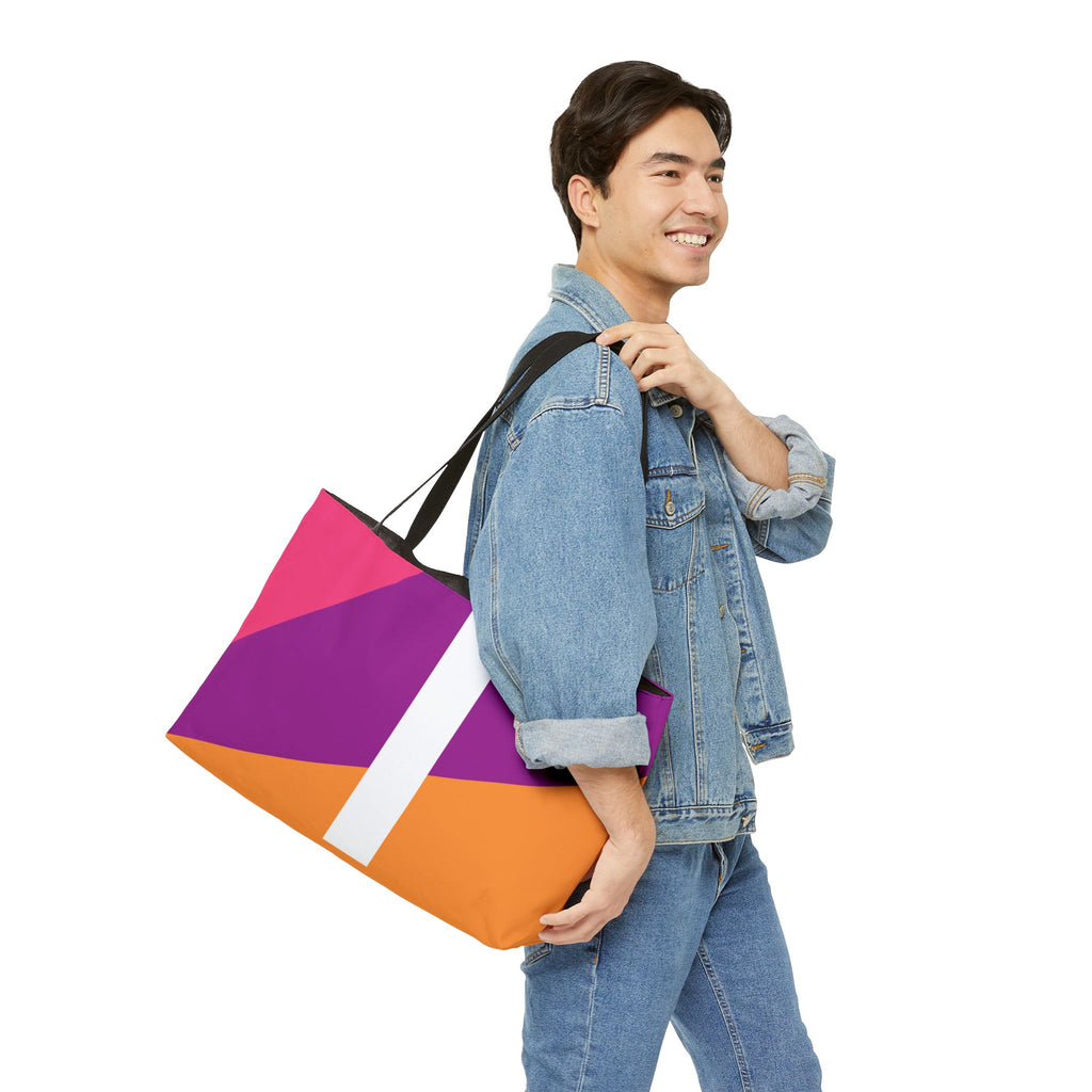 Personalized 'I' Colorblock Tote Bag — Monogram Weekender Tote