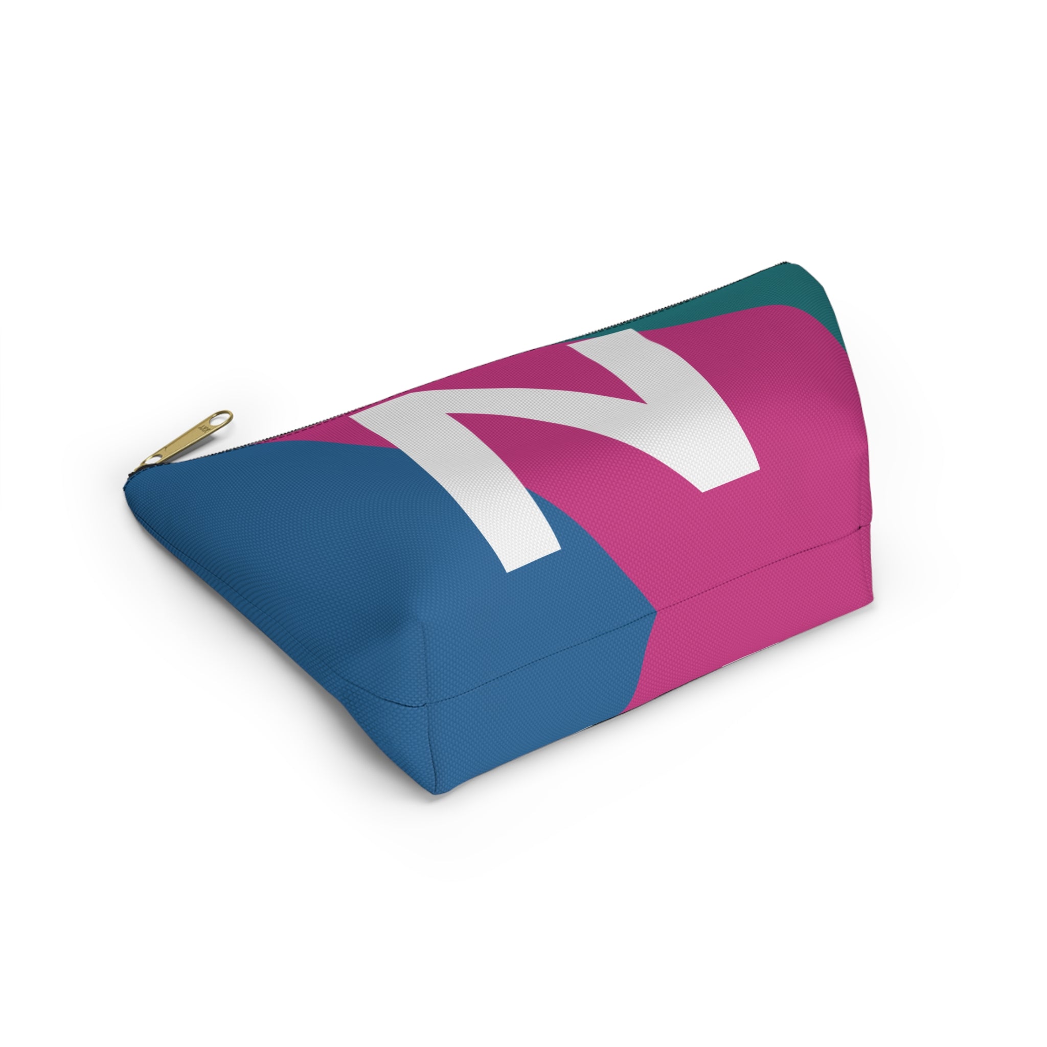 Initials Colorblock Accessory Pouch — Monogram N T-Bottom Cosmetic Bag