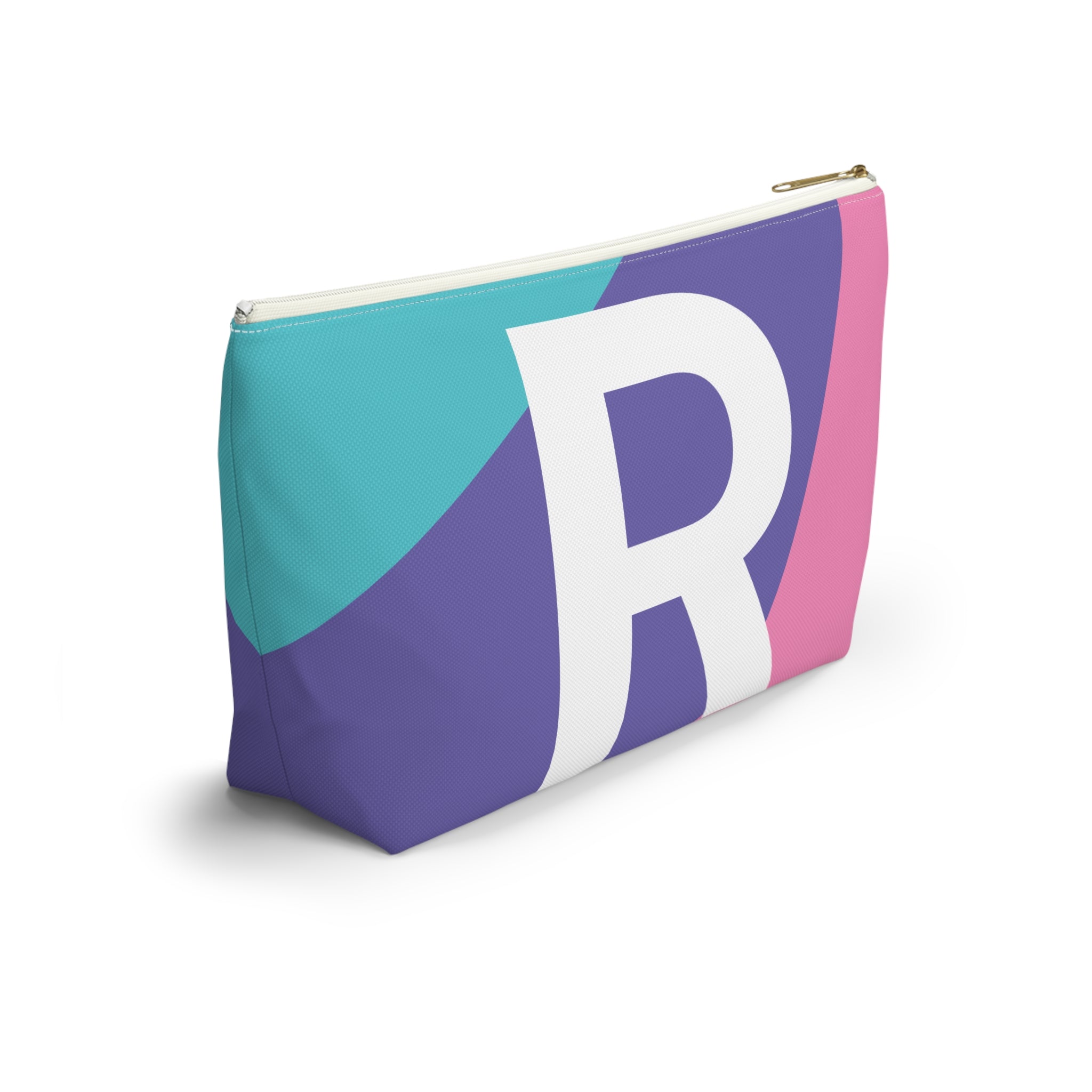 Colorblock Accessory Pouch — Monogram R T-Bottom Cosmetic Bag