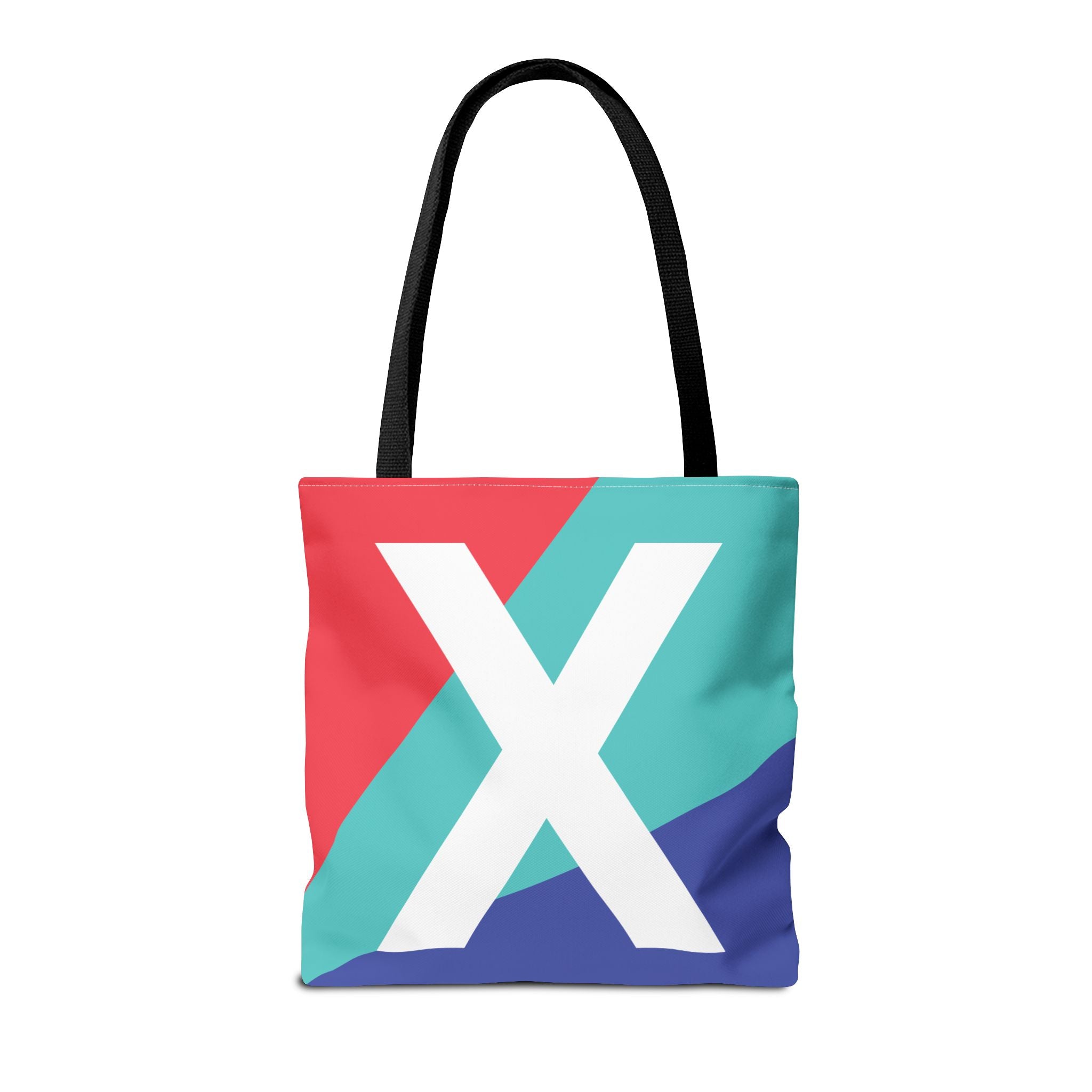 Monogram 'X' Colorblock Tote Bag — Personalized Initial X Shoulder Tote