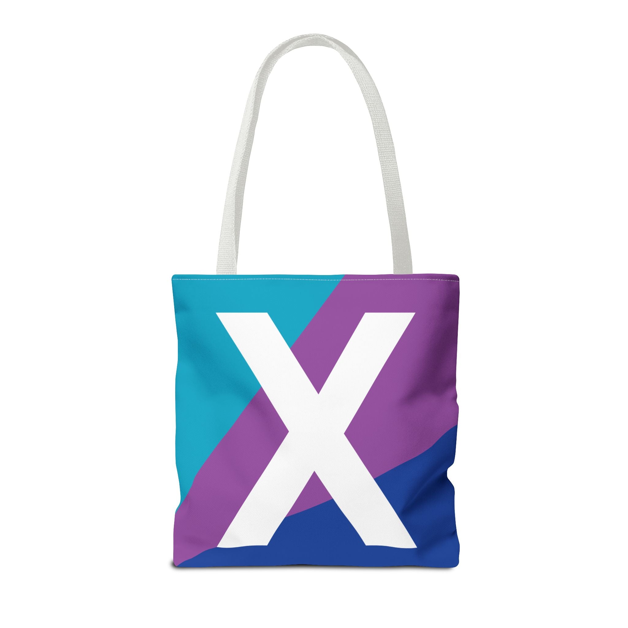 Monogram 'X' Colorblock Tote Bag — Personalized Initial X Shoulder Tote