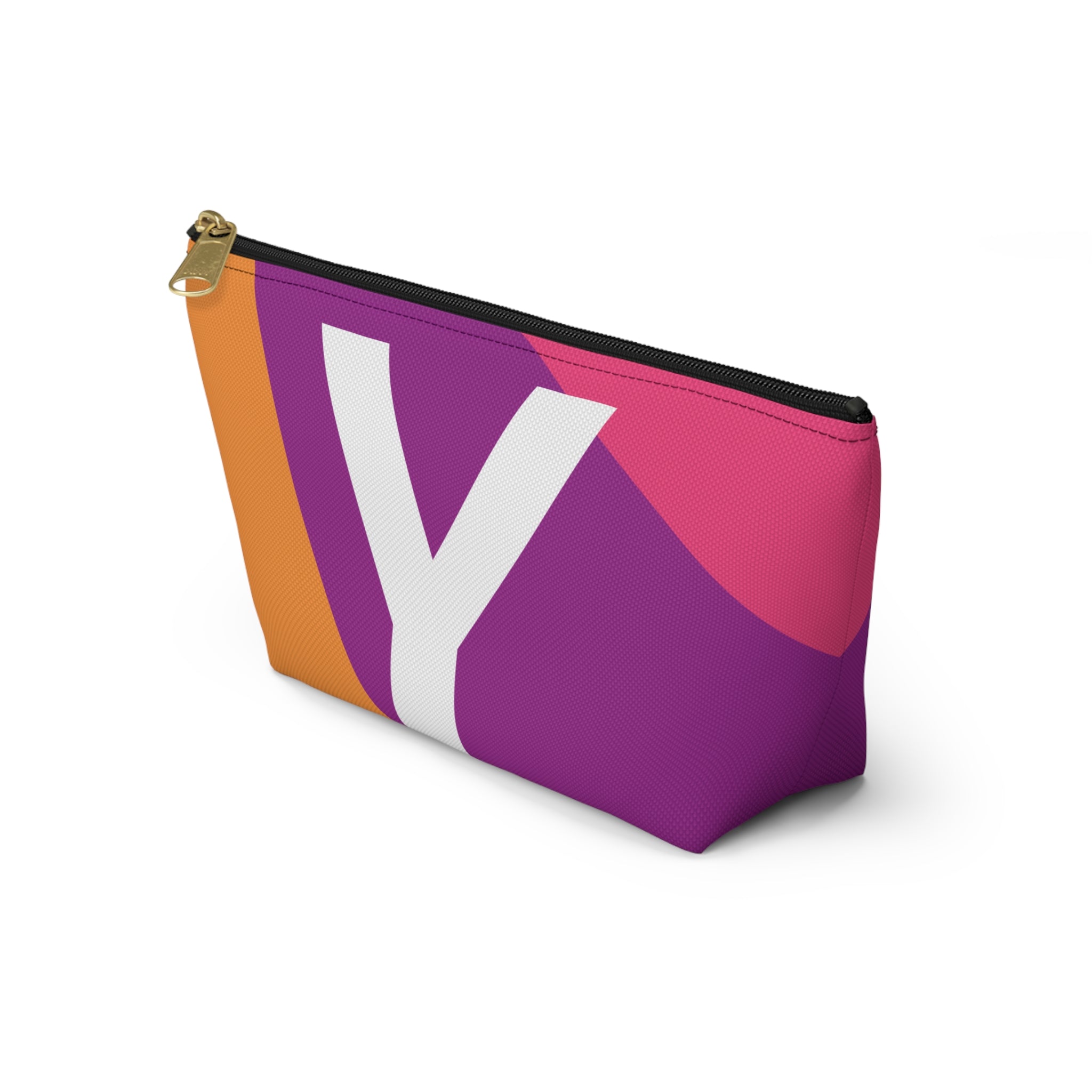 Colorblock Accessory Pouch — Monogram Y T-Bottom Cosmetic Bag