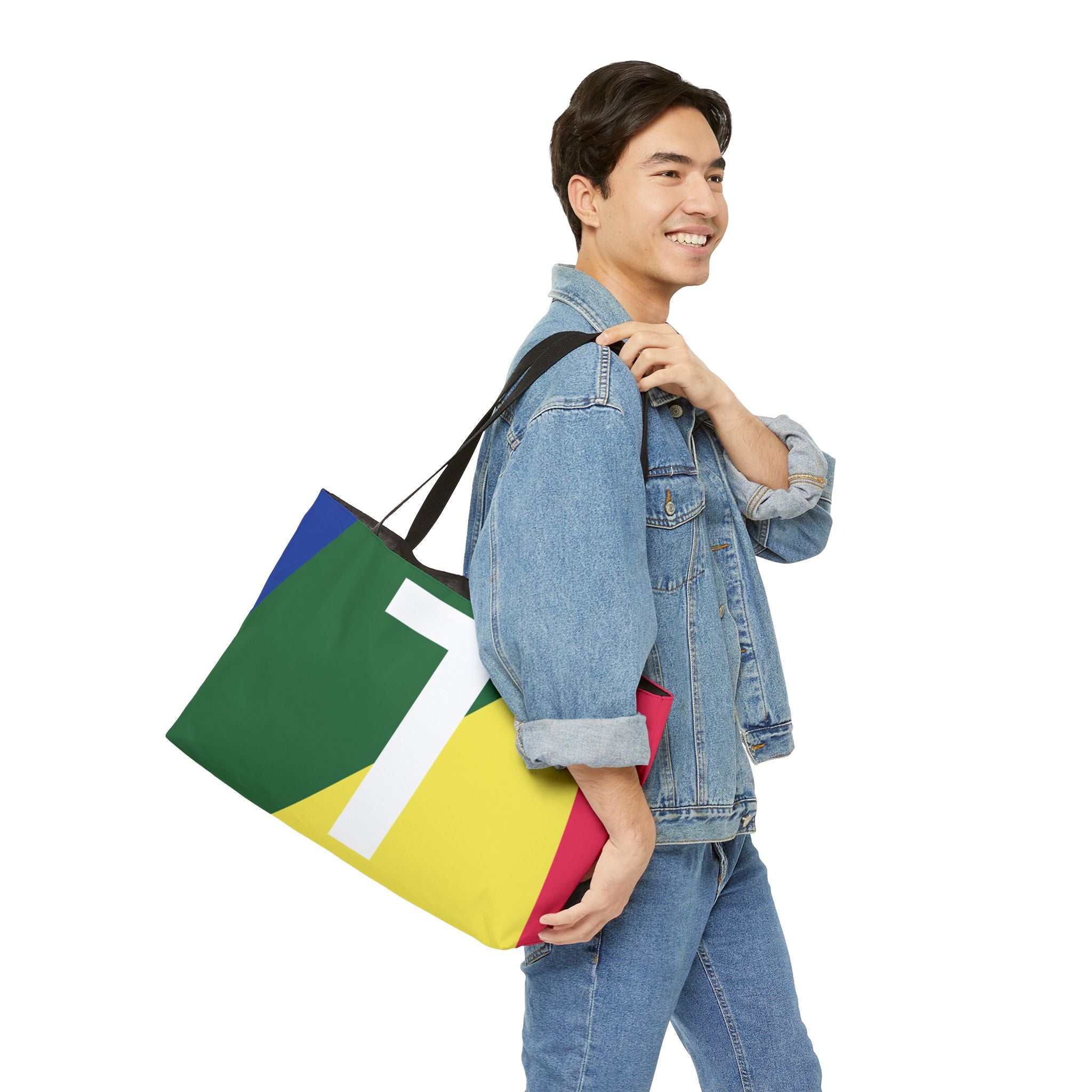 Personalized 'T' Colorblock Tote Bag — Monogram Weekender Tote