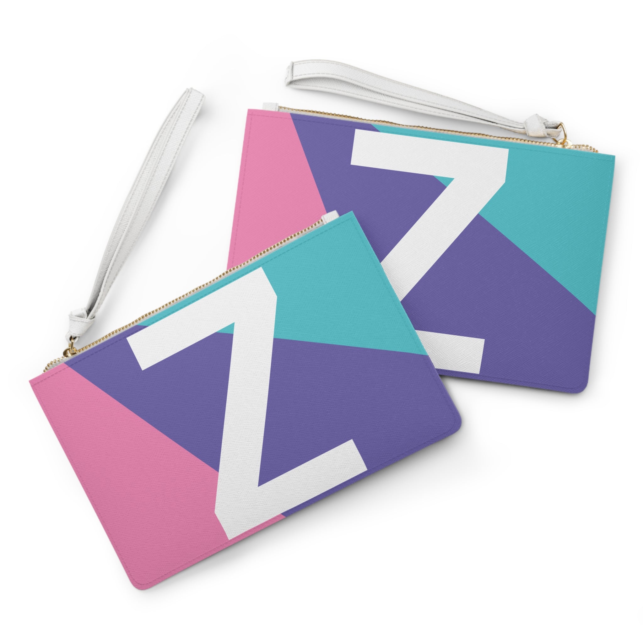 Monogram 'Z' Colorblock Clutch Bag — Bold Geometric Wristlet for Everyday & Gifts