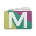 Monogram 'M' Colorblock Clutch Bag — Bold Geometric Wristlet for Everyday & Gifts