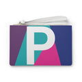 Monogram 'P' Colorblock Clutch Bag — Bold Geometric Wristlet for Everyday & Gifts