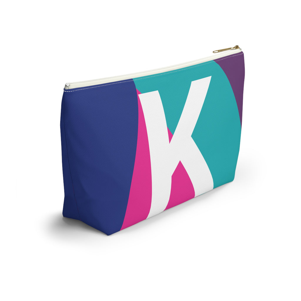Colorblock Accessory Pouch — Monogram K T-Bottom Cosmetic Bag