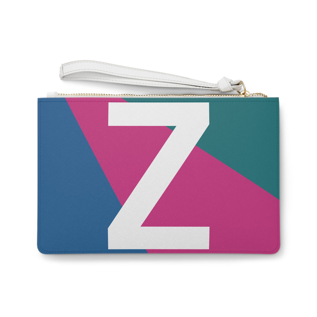 Monogram 'Z' Colorblock Clutch Bag — Bold Geometric Wristlet for Everyday & Gifts