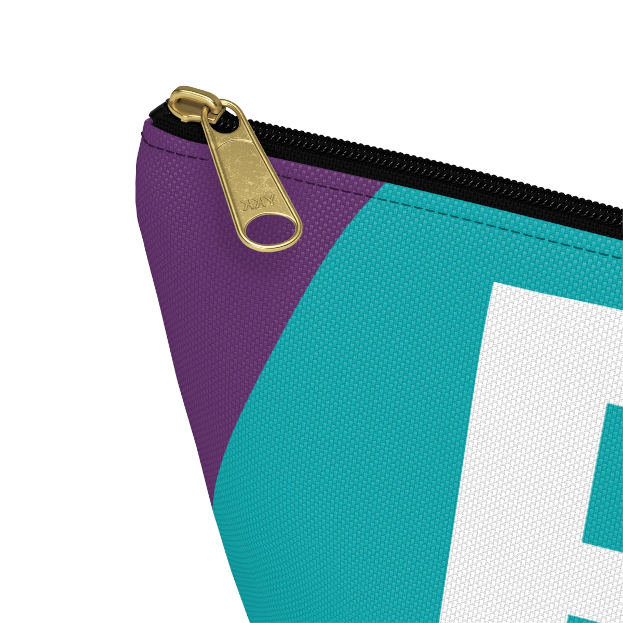 Initials Colorblock Accessory Pouch — Monogram B T-Bottom Cosmetic Bag