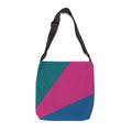 Colorblock Geometric Tote Bag — Adjustable Strap, Bright Abstract Pattern
