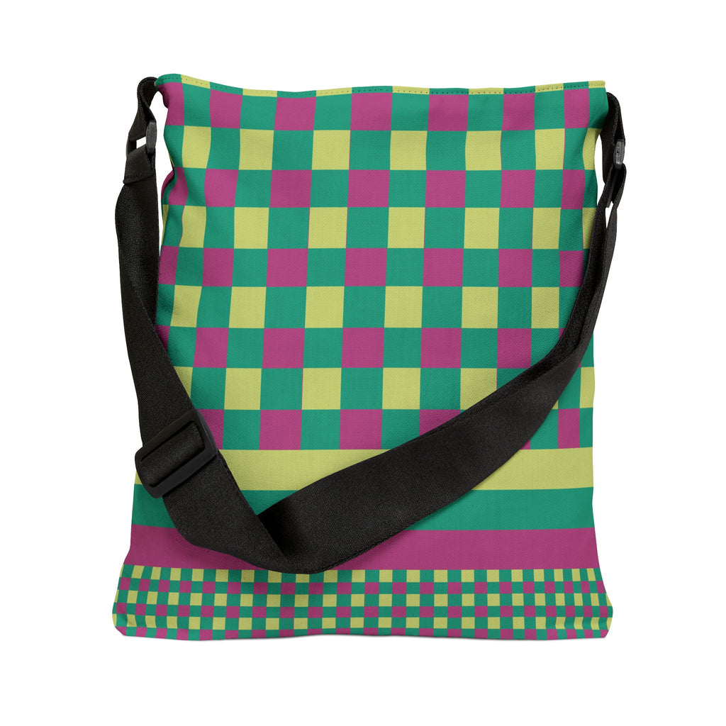 Colorblock Geometric Tote Bag