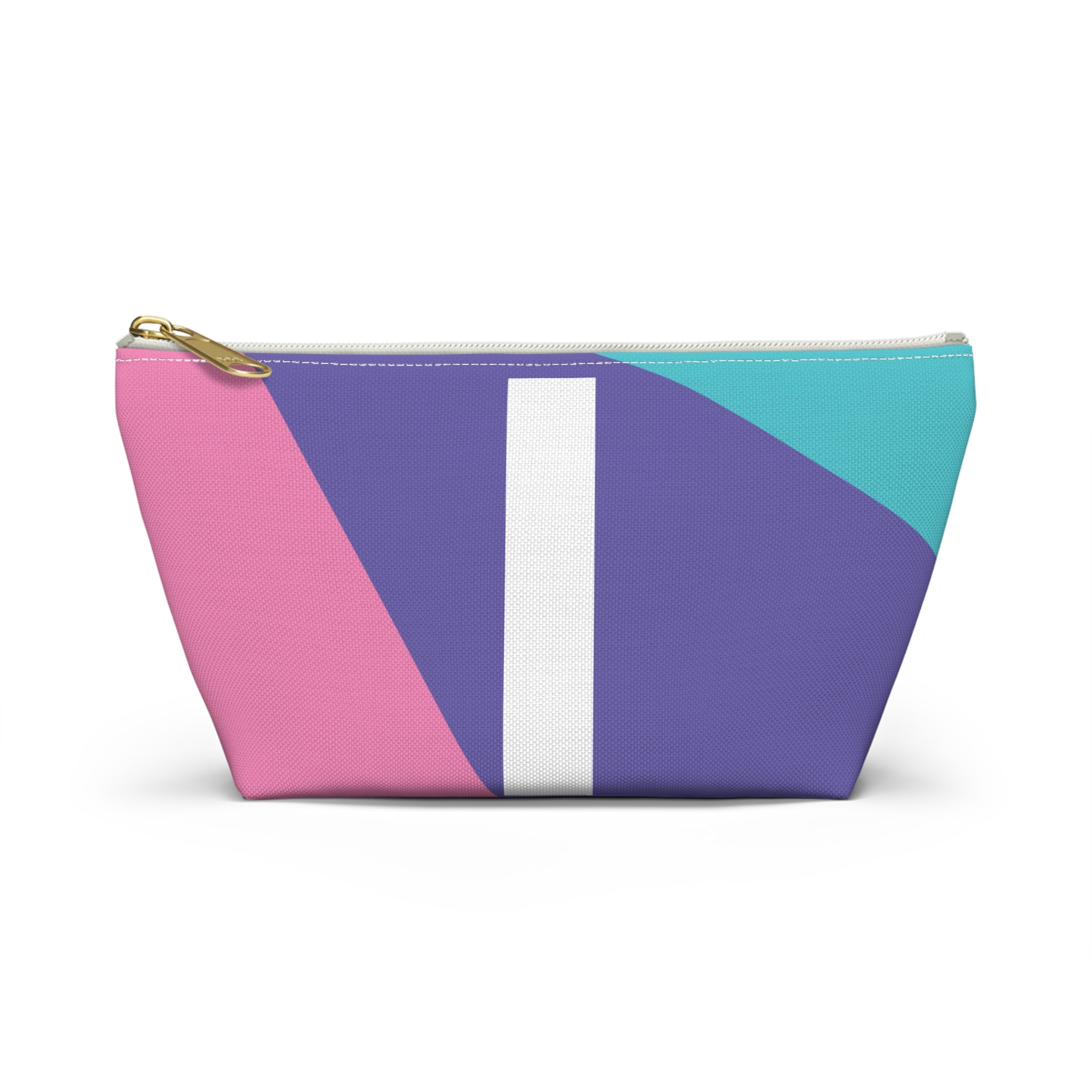 Initials Colorblock Accessory Pouch — Monogram I T-Bottom Cosmetic Bag