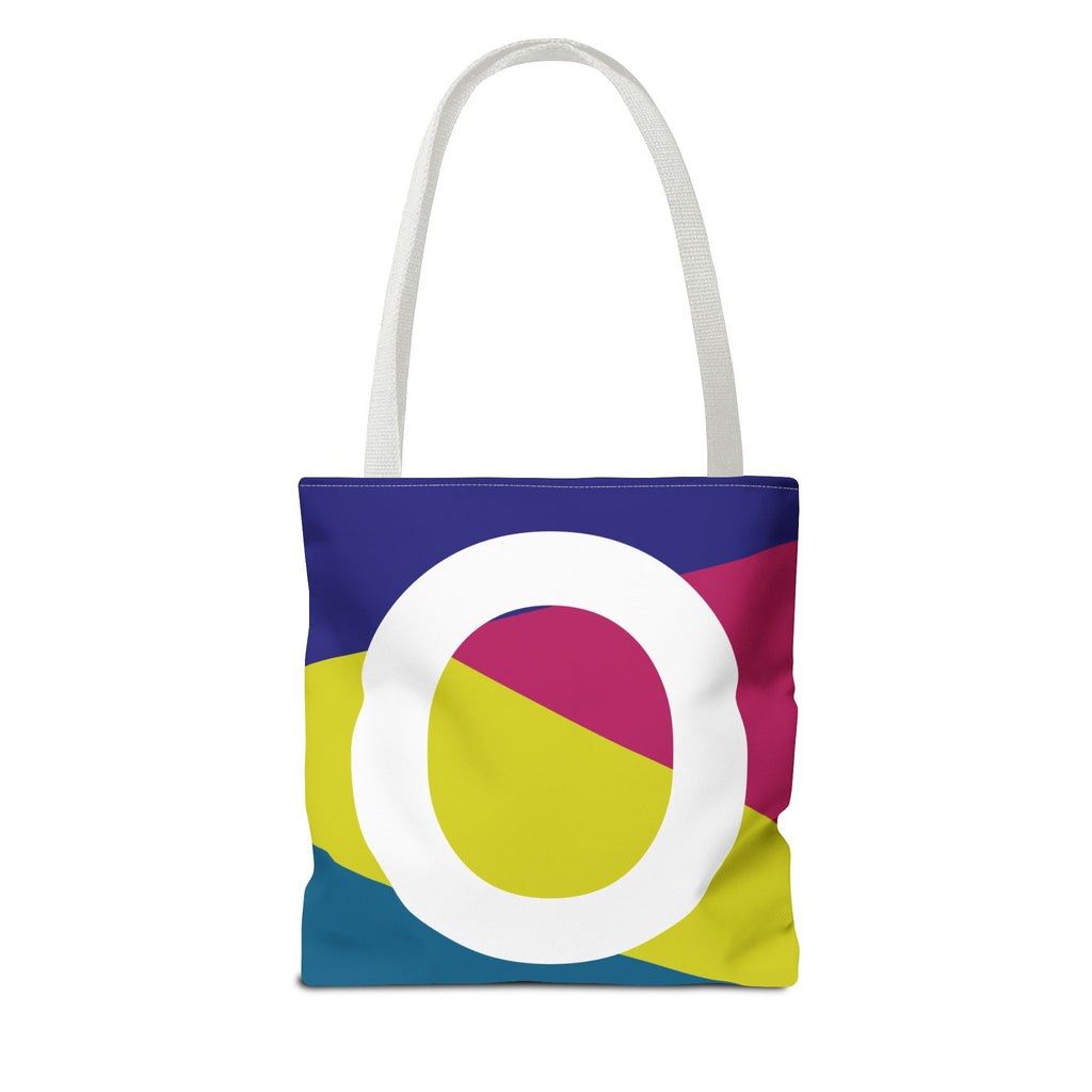 Monogram 'O' Colorblock Tote Bag — Personalized Initial O Shoulder Tote