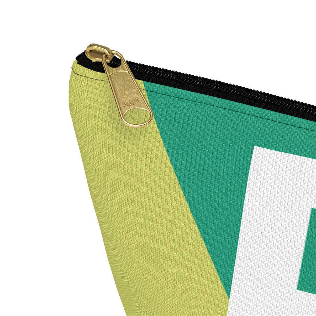 Initials Colorblock Accessory Pouch — Monogram P T-Bottom Cosmetic Bag