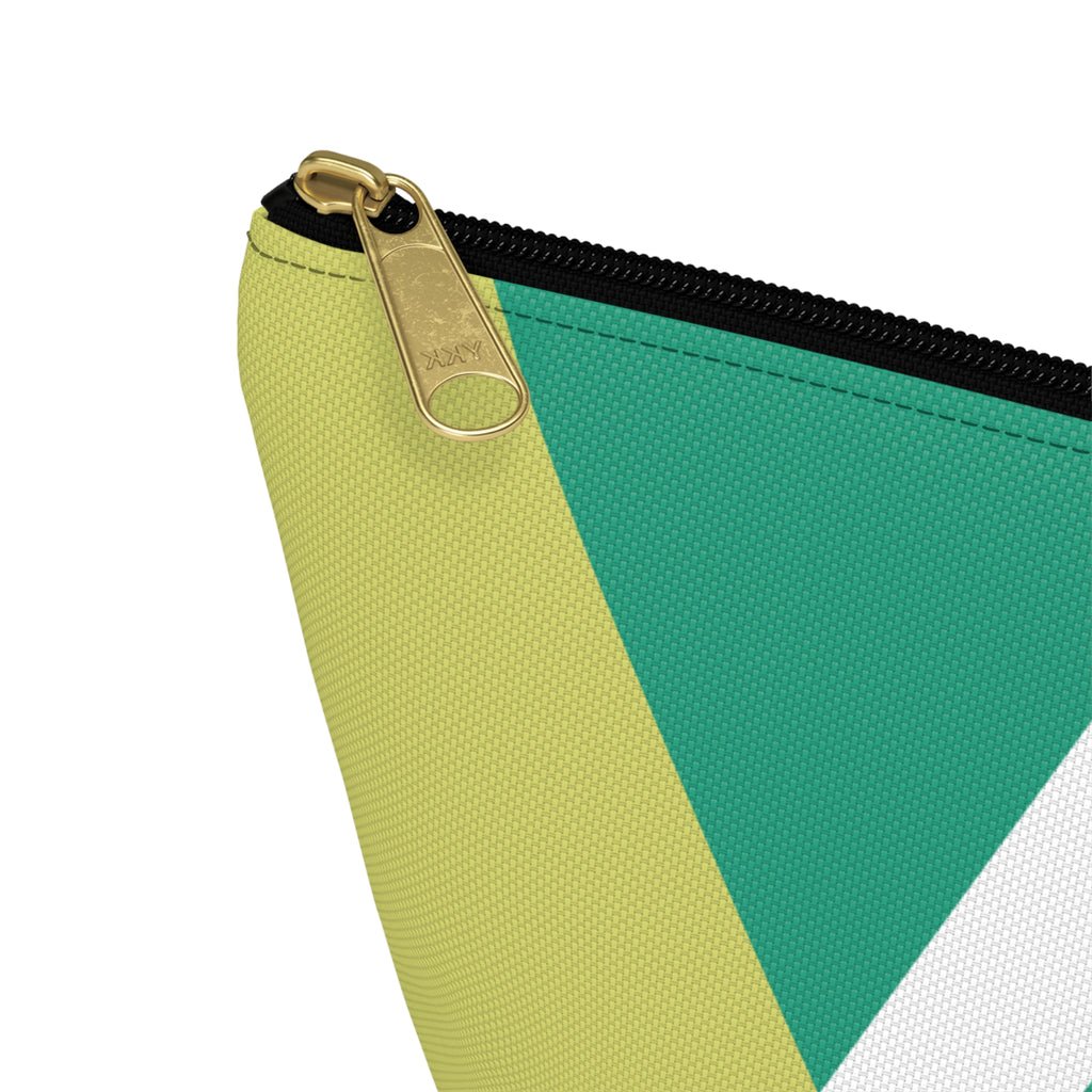 Initials Colorblock Accessory Pouch — Monogram A T-Bottom Cosmetic Bag