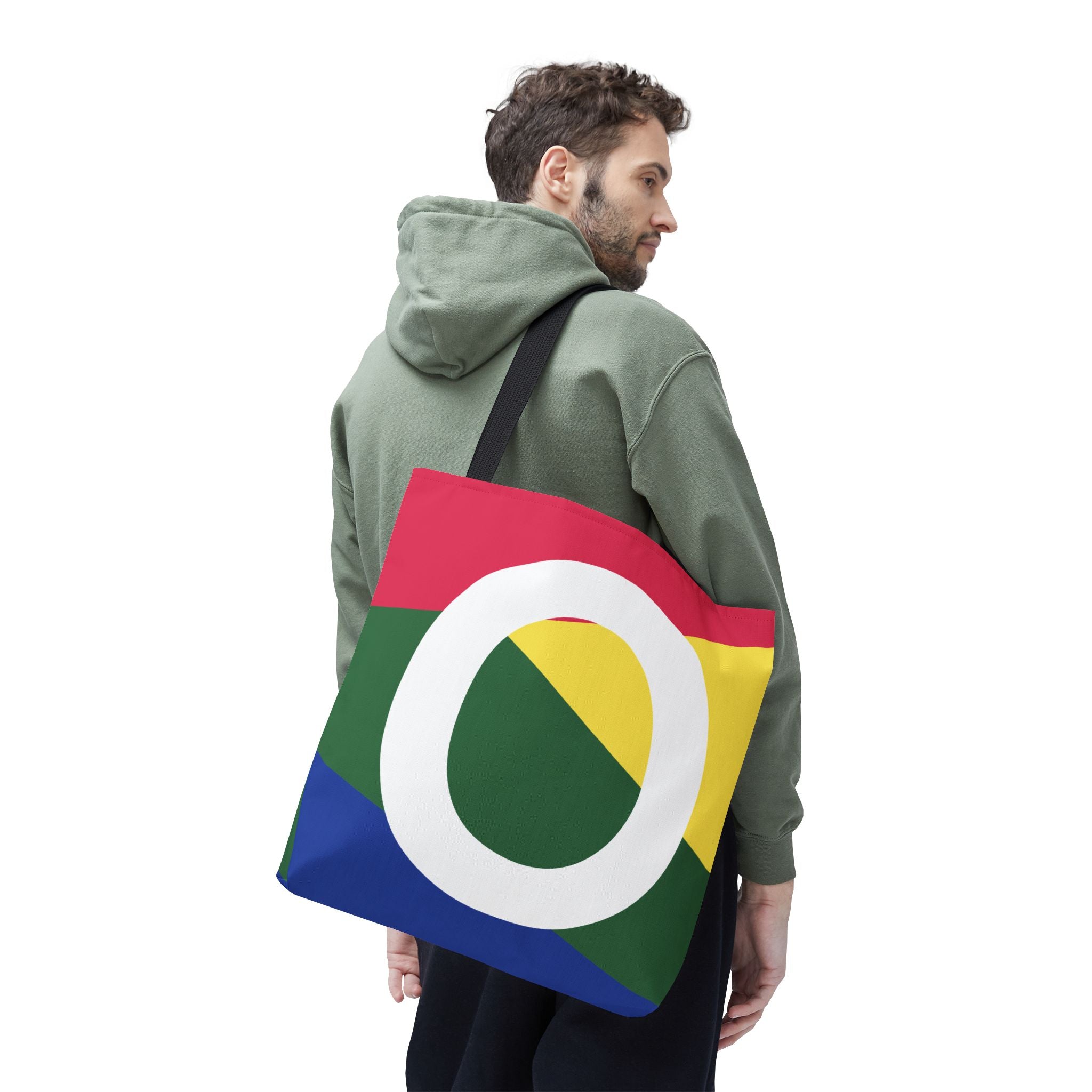 Monogram 'O' Colorblock Tote Bag — Personalized Initial O Shoulder Tote