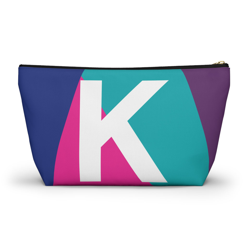 Colorblock Accessory Pouch — Monogram K T-Bottom Cosmetic Bag