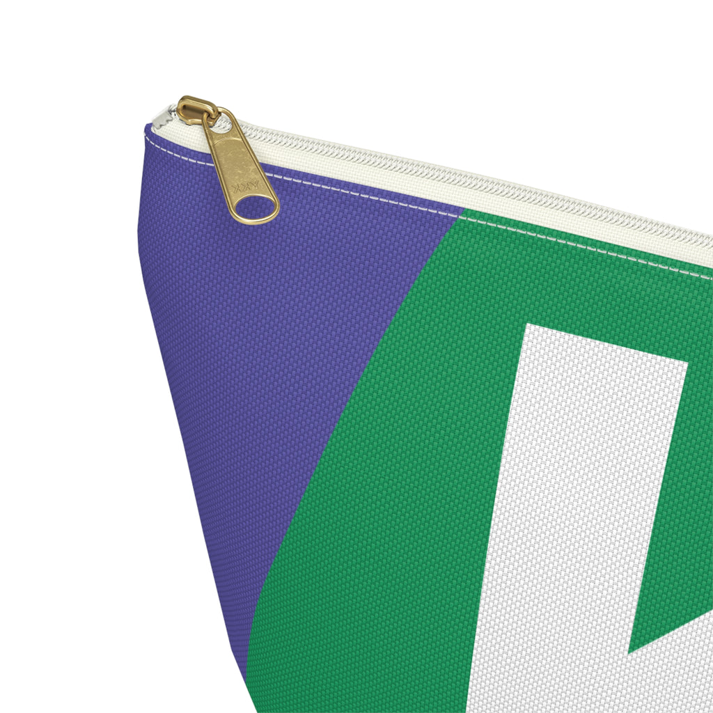 Initials Colorblock Accessory Pouch — Monogram K T-Bottom Cosmetic Bag