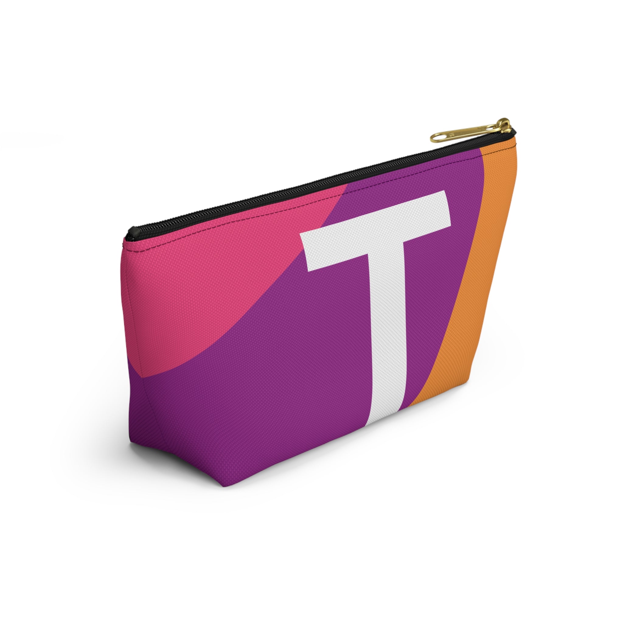 Colorblock Accessory Pouch — Monogram T T-Bottom Cosmetic Bag