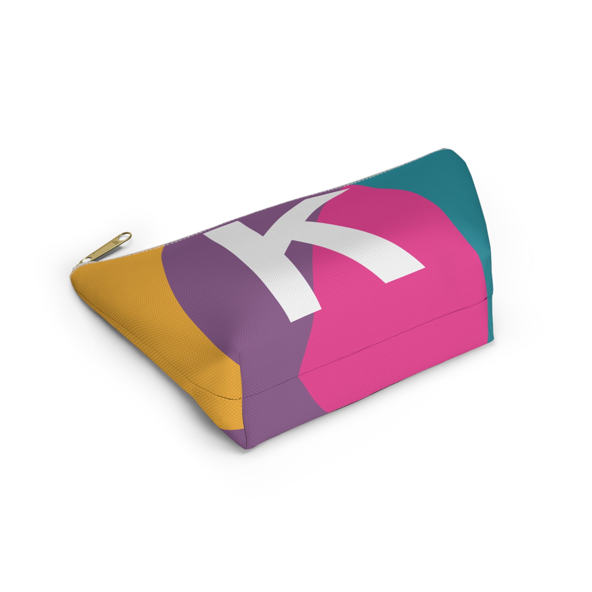 Colorblock Accessory Pouch — Monogram K T-Bottom Cosmetic Bag